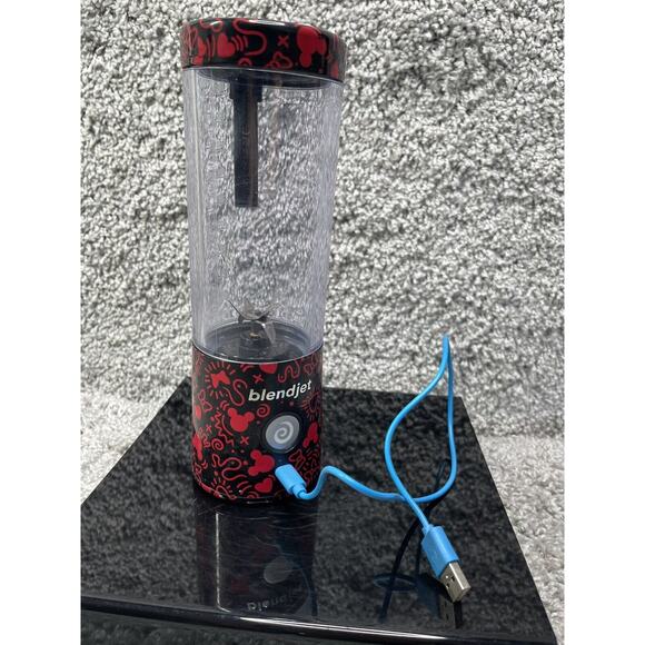 Disney Blendjet Mickey Mouse Portable Blender Love Story Red Black W/charger USB - Picture 1 of 12